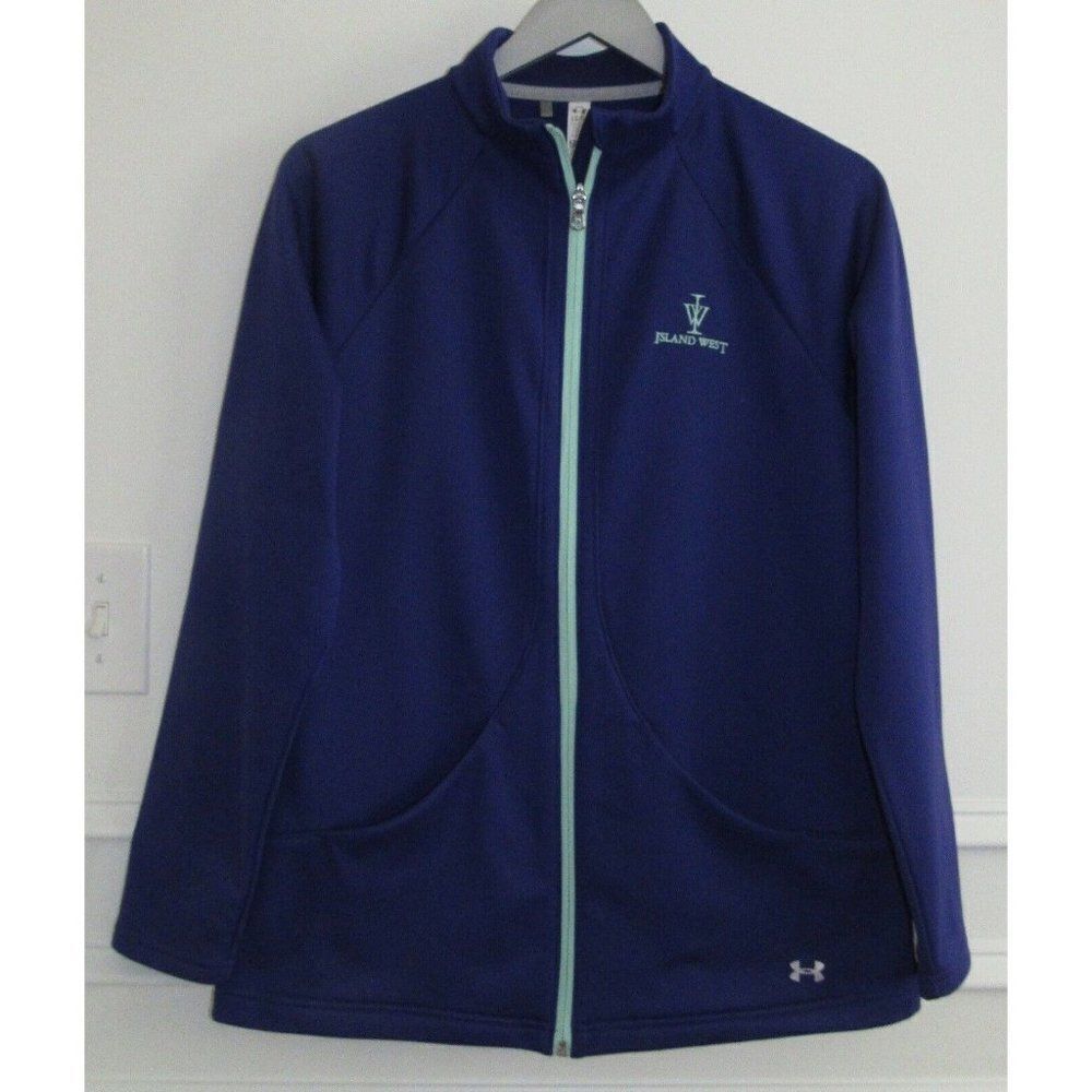 Women's Under Armour UA Cold Gear Fitted Golf Full Zip Fleece Lined Jacket L